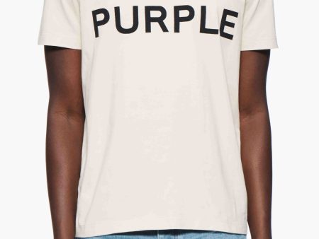 Purple Brand Clean Jersey Tee - TAN Cheap