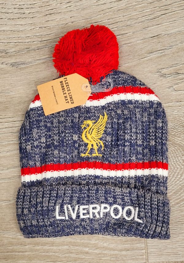 Liverpool FC Fleece Lined Bobble Hat Sale