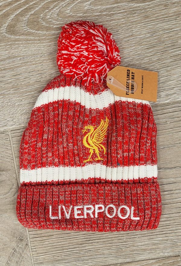 Liverpool FC Fleece Lined Bobble Hat Sale