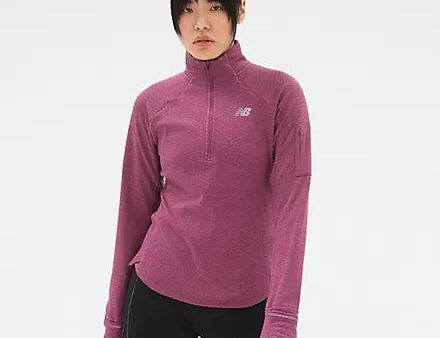 NB Heat Half Zip Top | Raisin Heather Fashion