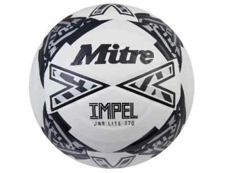 Mitre Jnr Impel Lite 370g Football | White Black Silver Supply