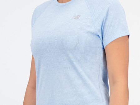 Impact S S Tee | Blue Haze Heather on Sale