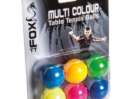 Coloured Table Tennis Balls 6 pack Fashion