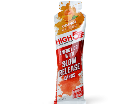 High 5 Energy Gel with Slow Release Carbs Orange Online Sale