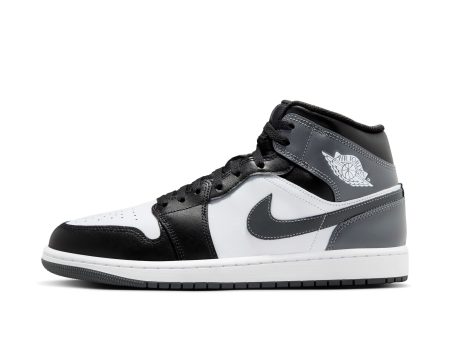 Men s Air Jordan 1 Mid - BLACK IRON GREY-WHITE Online