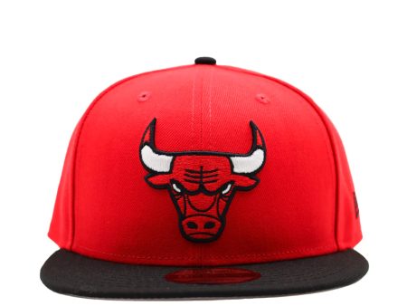 New Era Bulls Snap Back Hat - RED BLACK Online