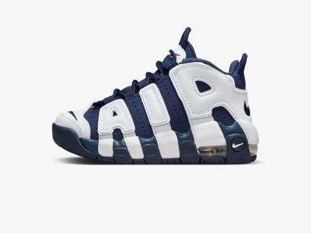 Preschool Nike Air More Uptempo - WHITE MIDNIGHT NAVY-METALLIC GOLD Online Hot Sale