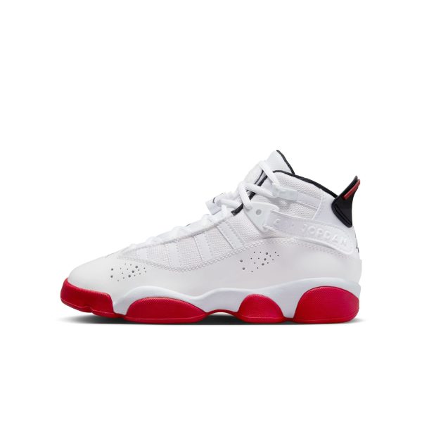 Jordan 6 Rings (GS) - WHITE UNIVERSITY RED-BLACK Fashion