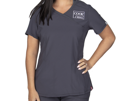 Women s Mock Wrap Scrub Top on Sale