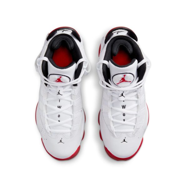 Jordan 6 Rings (GS) - WHITE UNIVERSITY RED-BLACK Fashion