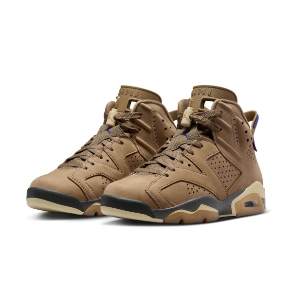 Women s Air Jordan 6 Retro-BROWN KELP TEAM GOLD-SHADOW BROWN Hot on Sale