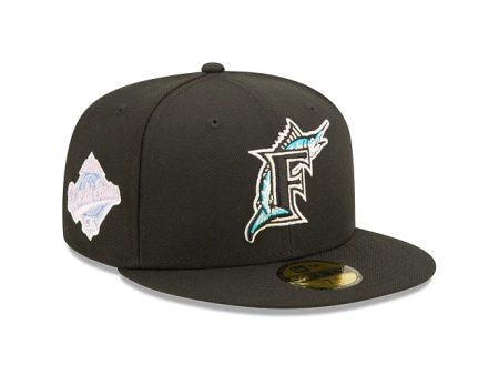 Florida Marlins Pop Sweat 59FIFTY Fitted - BABY BLUE BRIM For Sale