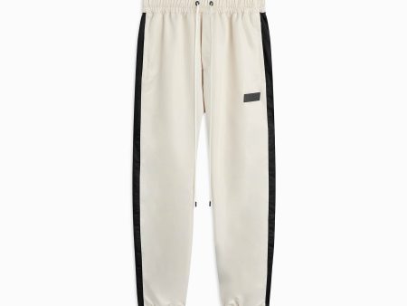 parachute track pant 1.5   ivory + black For Sale