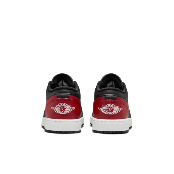 Big Kid s Air Jordan 1 Low- BLACK VARSITY RED-SUMMIT WHITE For Cheap