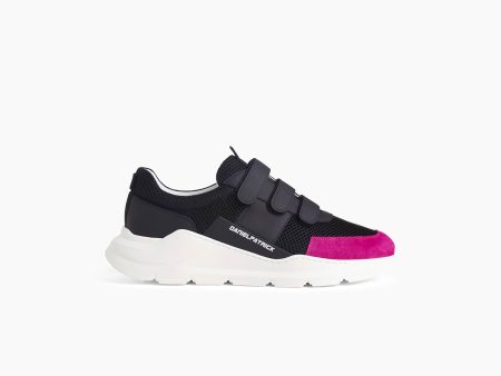 velcro panel runner   black + purple Sale