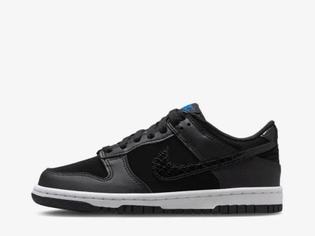 Big Kid s Nike Dunk Low Se - BLACK BLACK-WHITE-GAME ROYAL Supply