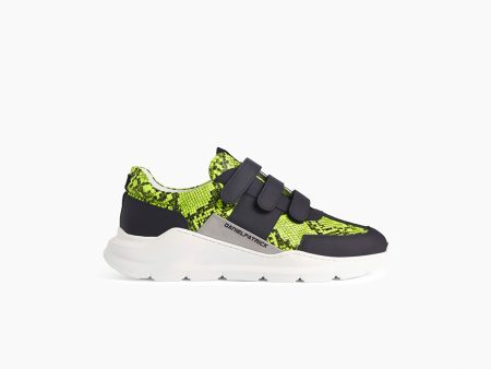 velcro panel runner   black + neon python Online now