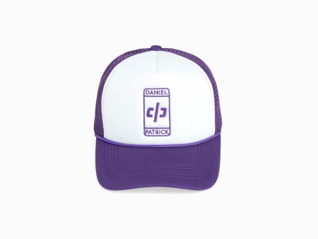 beverly hills trucker cap   white + purple Sale