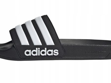 Adidas Adilette Shower Sandals - BLACK WHITE Hot on Sale