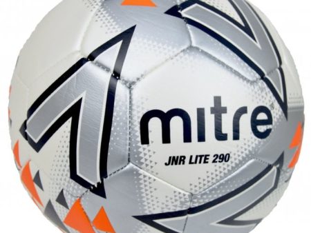 Mitre Jnr Lite 290g Football | White Silver Orange Online now