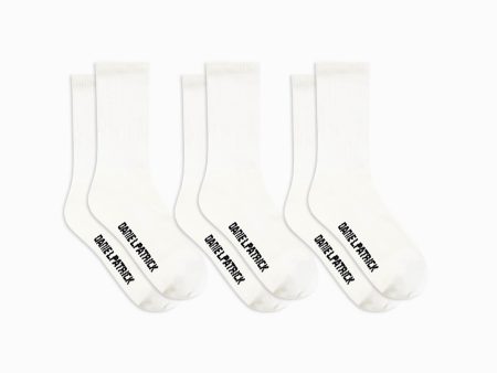 3 pack standard socks   cream + black Online Sale