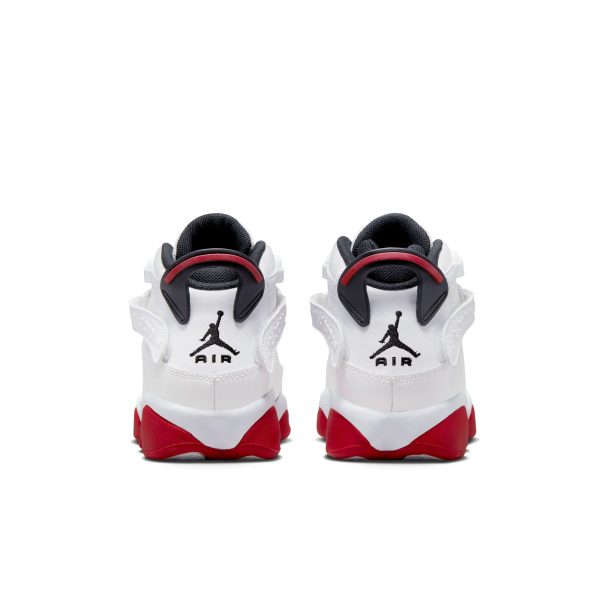 Jordan 6 Rings (GS) - WHITE UNIVERSITY RED-BLACK Fashion