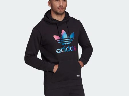 Adidas Trefoil Hoodie - BLACK RAINBOW on Sale