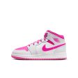 Big Kid s Air Jordan 1 Mid - IRIS WHISPER FIRE PINK-WHITE Online now