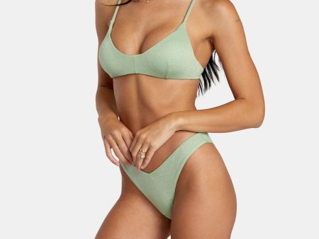 Solid Lurex High Leg Bikini Bottoms Online