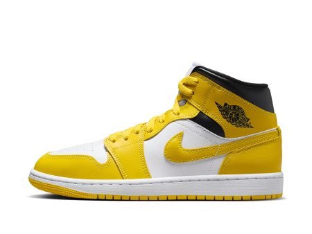 Women s Air Jordan 1 Mid - WHITE VIVID SULFUR-BLACK Fashion