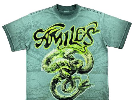 Kiy Studios  Skull 55  Grunge Tee - EVERGREEN For Sale