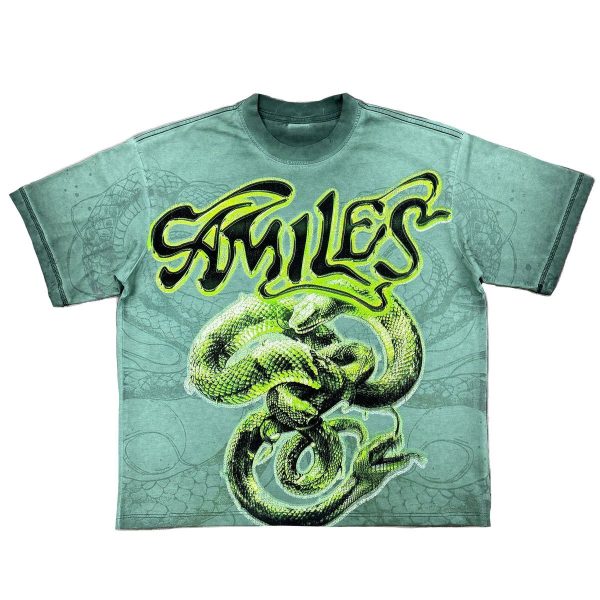 Kiy Studios  Skull 55  Grunge Tee - EVERGREEN For Sale