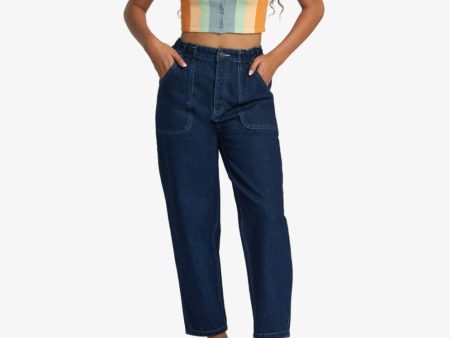 Scrunchie Denim Pants on Sale