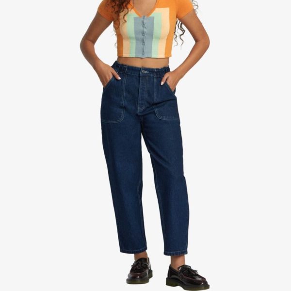 Scrunchie Denim Pants on Sale