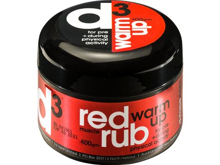 D3 Red Warm Up Rub 200g Cheap