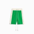 classic gym short   green + ivory on Sale