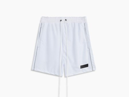 b-ball mesh gym short   white + 3M For Cheap