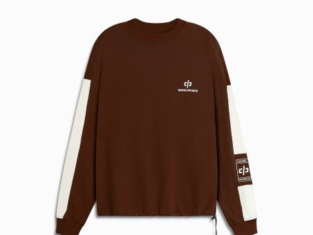 Beverly Hills crewneck   brown + ivory Online