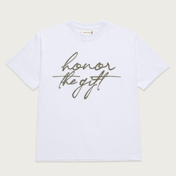 Honor The Gift Script Ss Tee - WHITE Supply