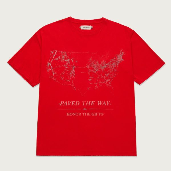 Honor The Gift Pave The Way Ss Tee - ORANGE Discount