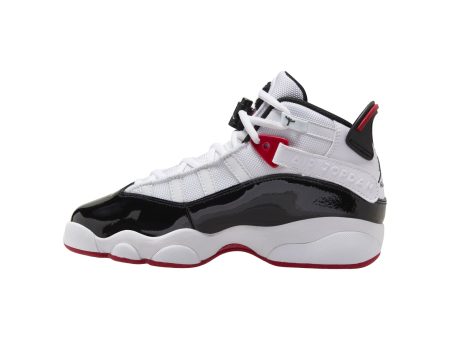 Jordan 6 Rings GS - WHITE BLACK-VARSITY RED For Discount