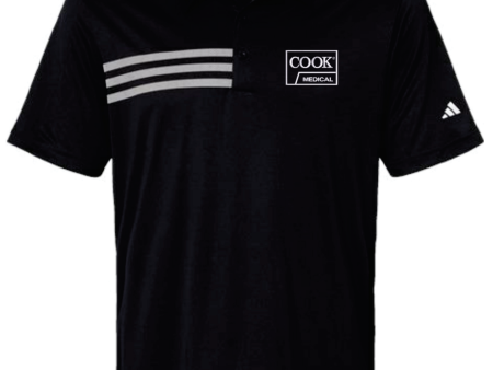 Adidas-3 Stripe Chest Polo Discount