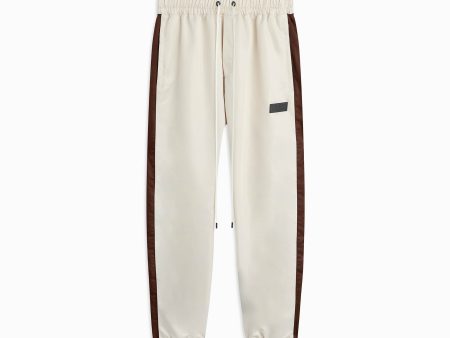 parachute track pant 1.5   ivory + brown For Cheap