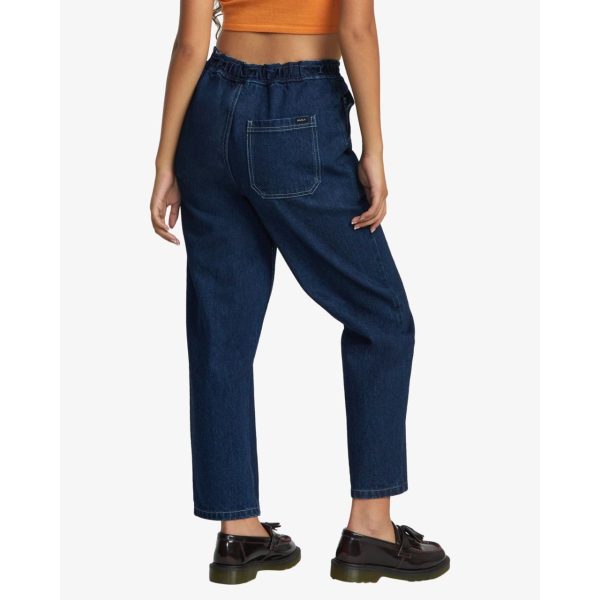 Scrunchie Denim Pants on Sale