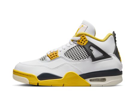 Women s Air Jordan 4 Retro - WHITE COCONUT MILK-VIVID SULFUR Hot on Sale