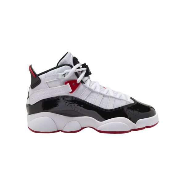 Jordan 6 Rings GS - WHITE BLACK-VARSITY RED For Discount