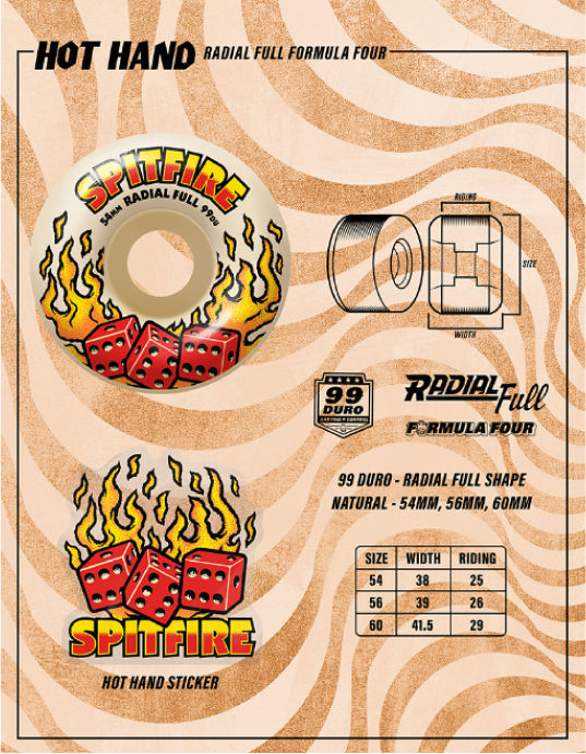 54mm Hot Hand Radial Full 99a Wheels Online Sale