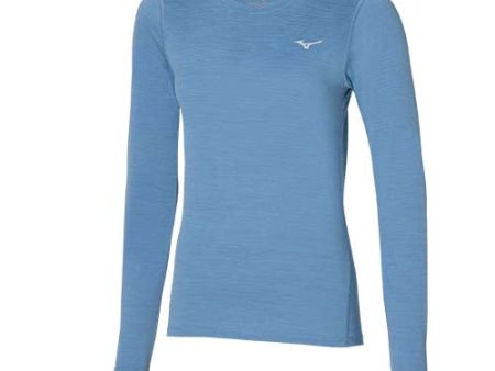 Mizuno Impulse Core L S Tee W | Parisian Blue For Cheap