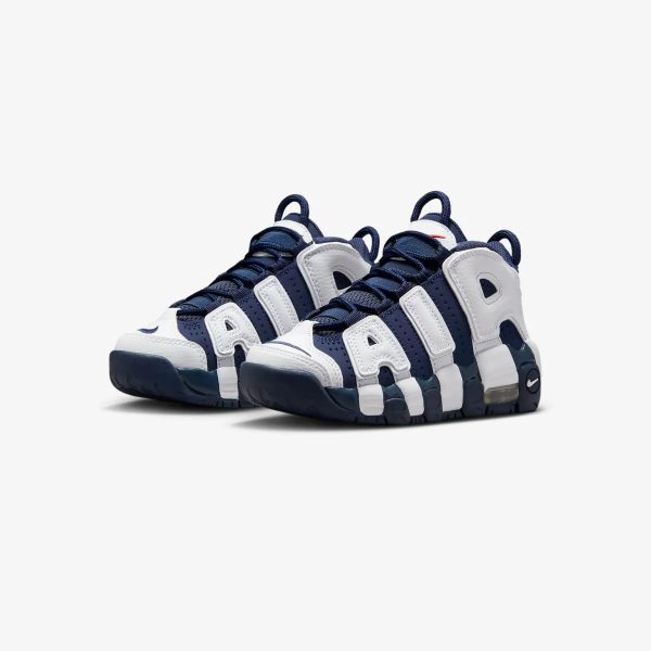 Preschool Nike Air More Uptempo - WHITE MIDNIGHT NAVY-METALLIC GOLD Online Hot Sale