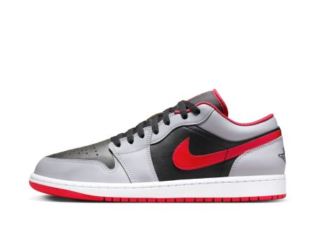 Men s Air Jordan 1 Low-BLACK FIRE RED-CEMENT GREY-WHITE Fashion